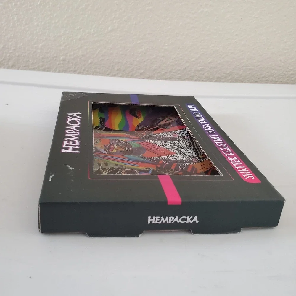 Hempacka Shatter Resistant Glass Rolling Tray Psychedelic Pop Art Design